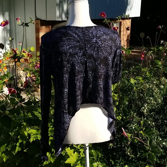 FREE PEOPLE Hi-Lo L/S V-Neck Top sz XS - Picture 3 of 7